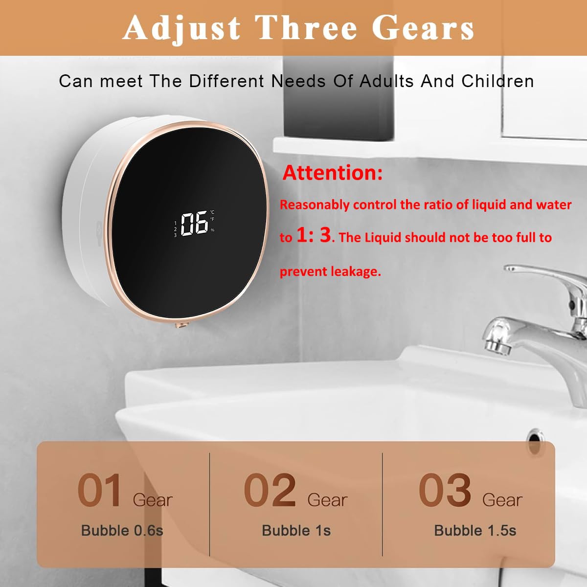 HANNEA Soap Dispenser for Bathroom, Automatic Foaming Handwash Dispenser, 280ml Wall Mounted Smart Rechargeable Shampoo Hand Wash Dispenser with 3 Adjustable Bubble Levels With Bracket(White) HANNEA Soap Dispenser for Bathroom, Automatic Foaming Handwash Dispenser, 280ml Wall Mounted Smart Rechargeable Shampoo Hand Wash Dispenser with 3 Adjustable Bubble Levels With Bracket(White)